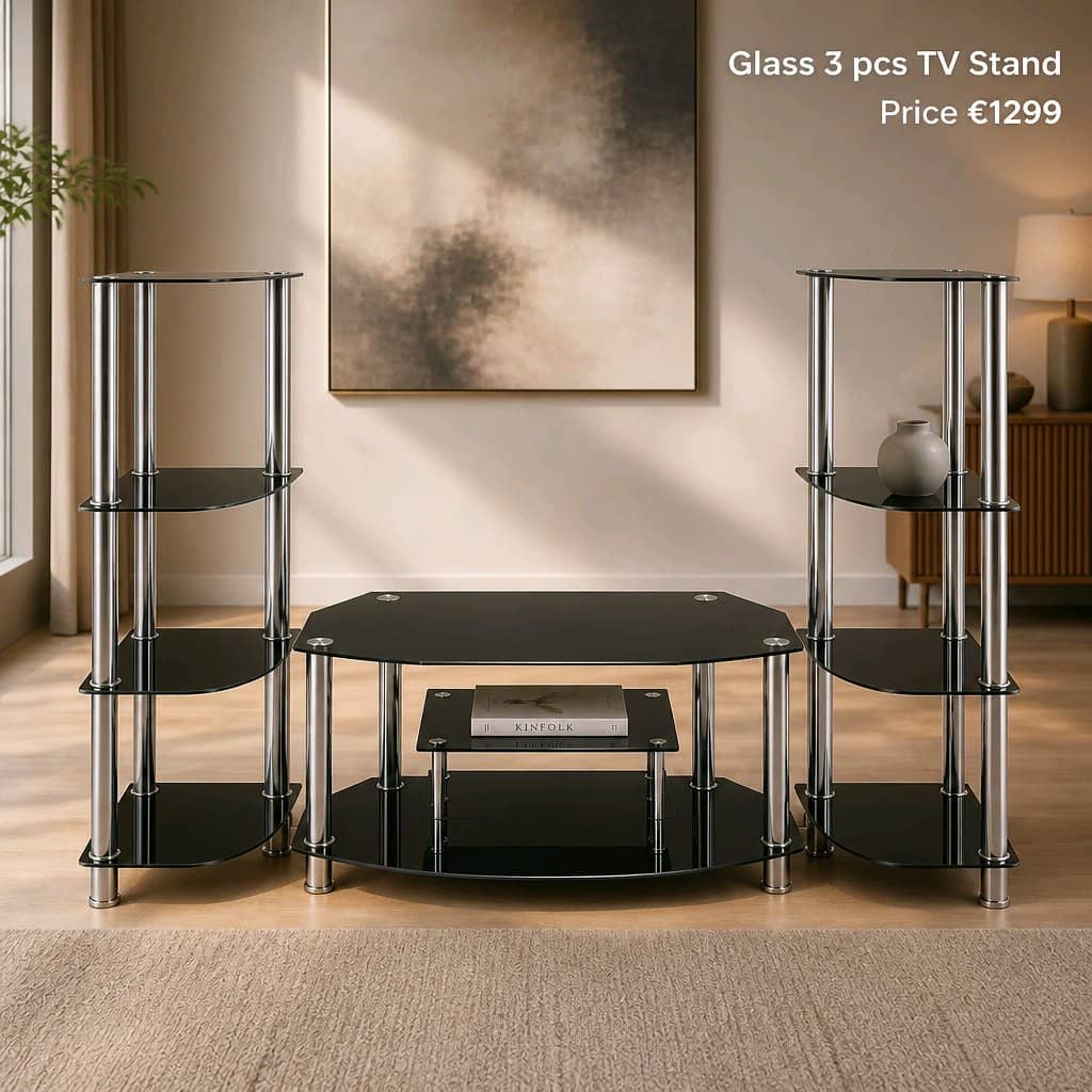 Modern Glass TV Stand Set Model No. 52