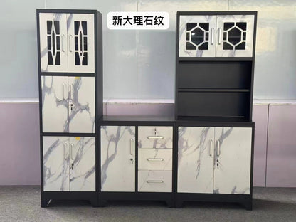 Modern Steel Kitchen Storage Cabinet Set