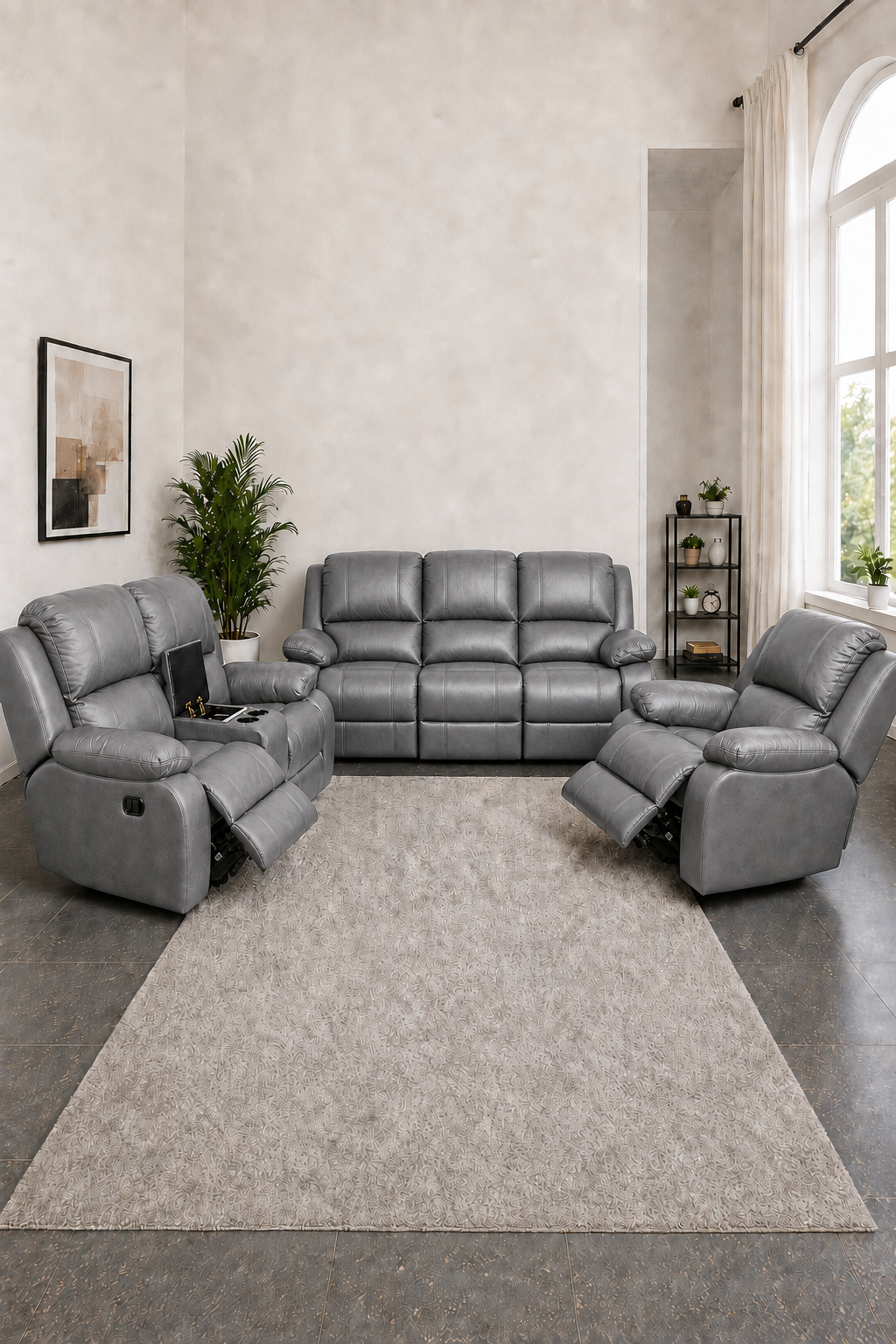 Luxury 3-Piece Recliner Sofa Set