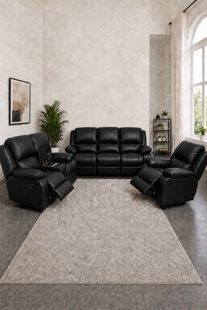 Luxury 3-Piece Recliner Sofa Set