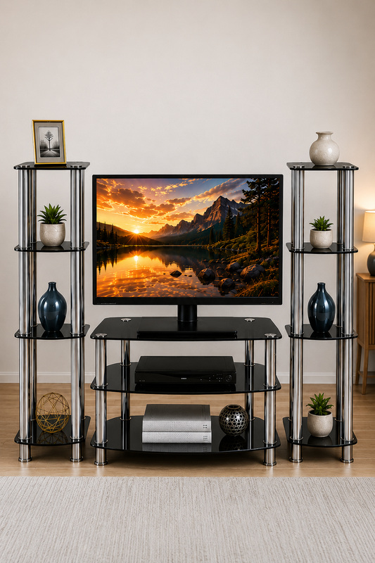 Modern Glass TV Stand Set Model No. 52