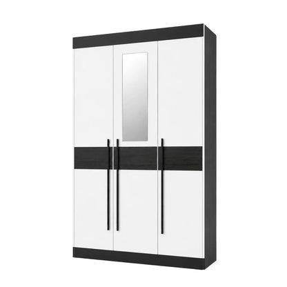 Modern 3-Door Wardrobe with Mirror Model No. 761